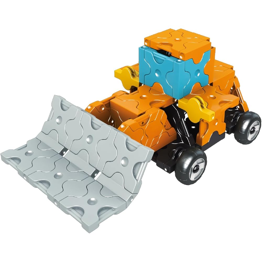 Yoshiritsu LaQ Hamacron Constructor Working Vehicles Set 130 Pieces Plus 10 Special Pieces Building Toy