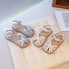 Girls Bag Head Sandals Fashion Princess Shoes Summer 2025 New Children's Beach Shoes Girls Hollow Woven Sandals