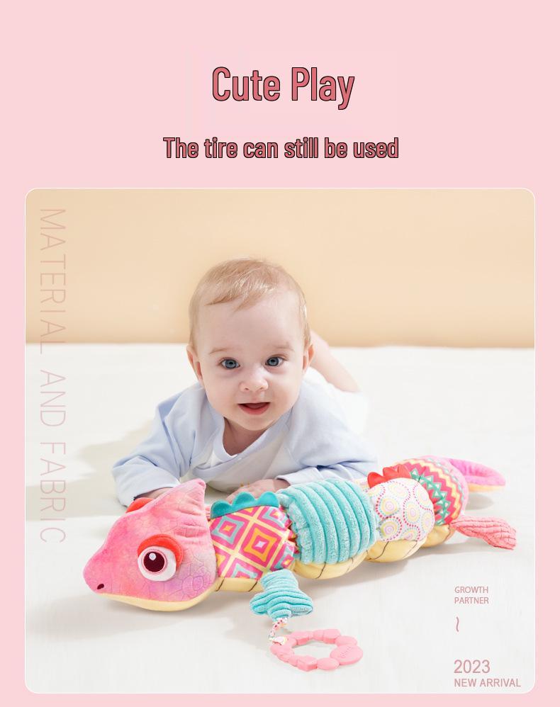 Sozzy Chameleon Baby Height Chart & Soothing Plush Toy, 0-1 Year Old Educational Doll