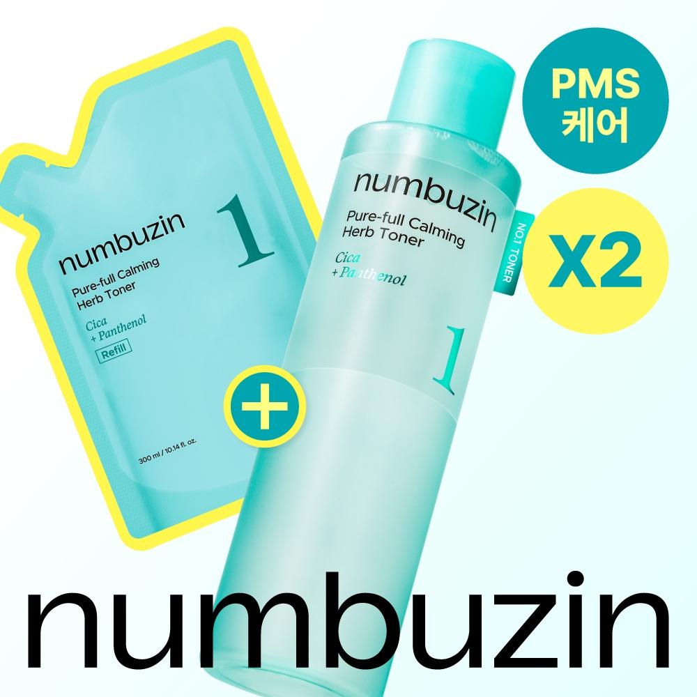Numbers Inn [cooling Calm] Numbers Inn No. 1 Soothing Clear Cheongcho Toner 300ml Refill Plan  +300ml Free