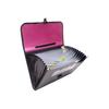 @ Plastic File Folder Expanding Bag With Handle Pink & Black Colour H971 MJ-551-60%OFF