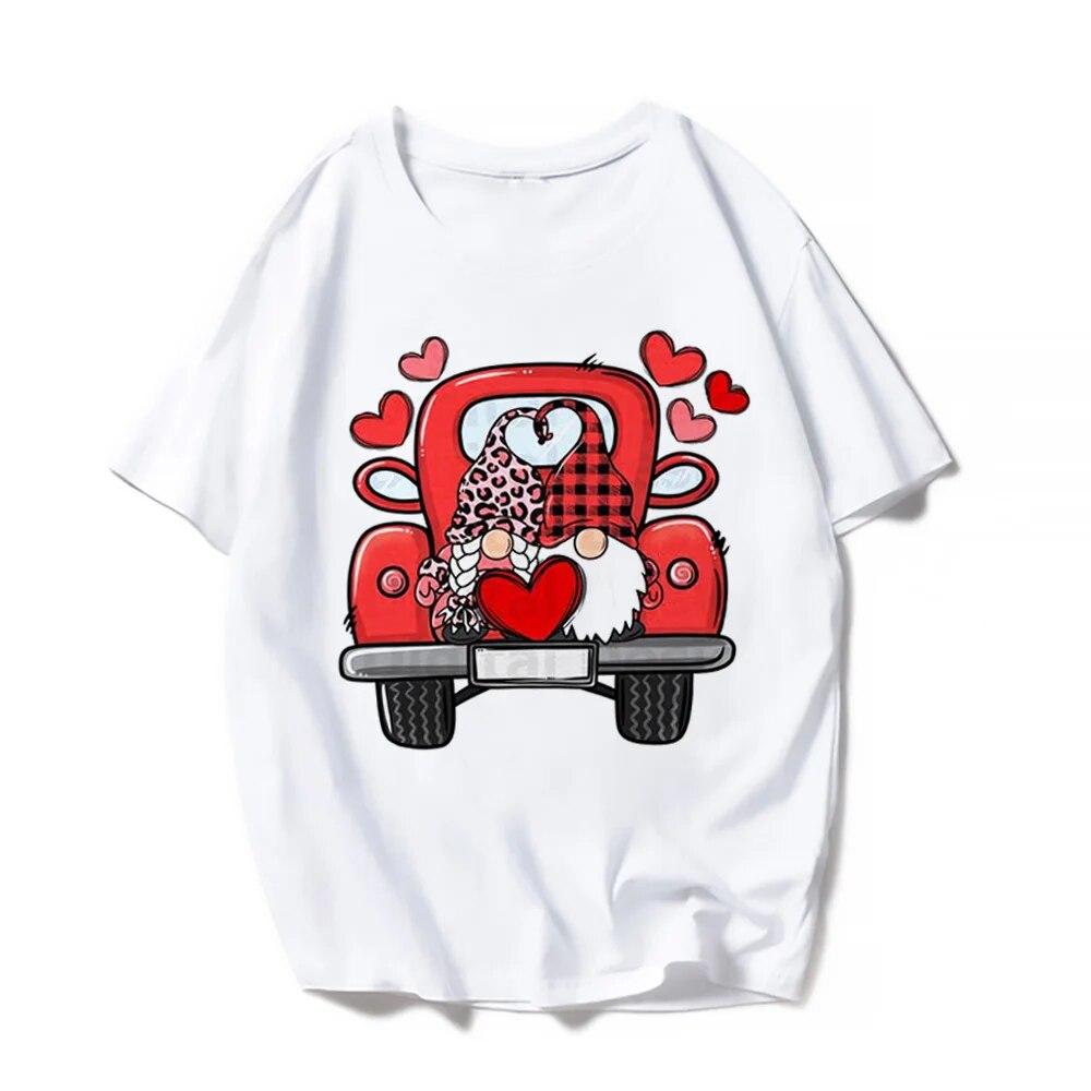 Grafické tričko Dámské oblečení 90. léta Sladké srdce lásky Valentýn Dámský potisk T Oblečení Léto Dámská móda Trička s krátkým rukávem