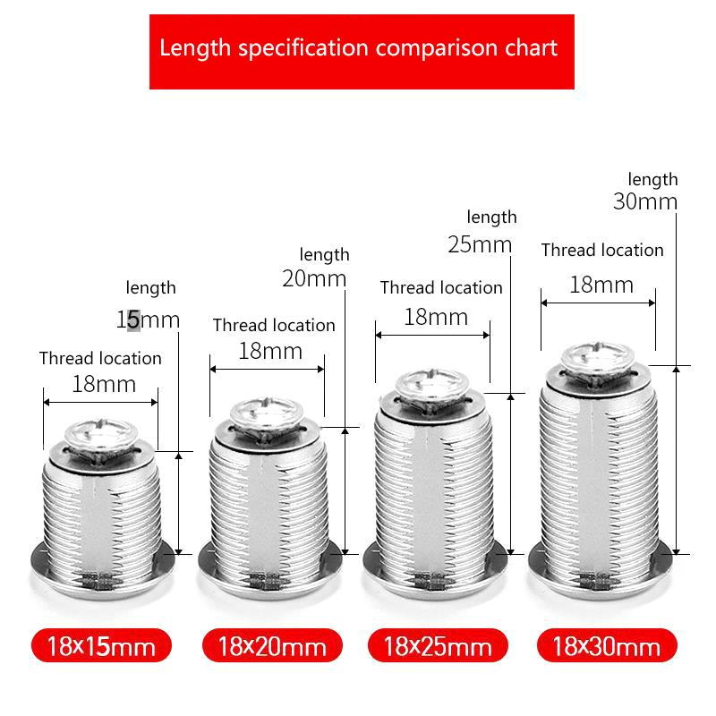 Drawer Cabinet Lock Mail Box Locker Cam Lock Universal Cupboard Door Tongue Lock Durable Furniture Drawer Lock Security Lock
