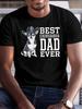 Best Chihuahua Dad Ever Cowboy Dog Graphic Mens Casual Cotton Crew Neck TShirt Summer Tee