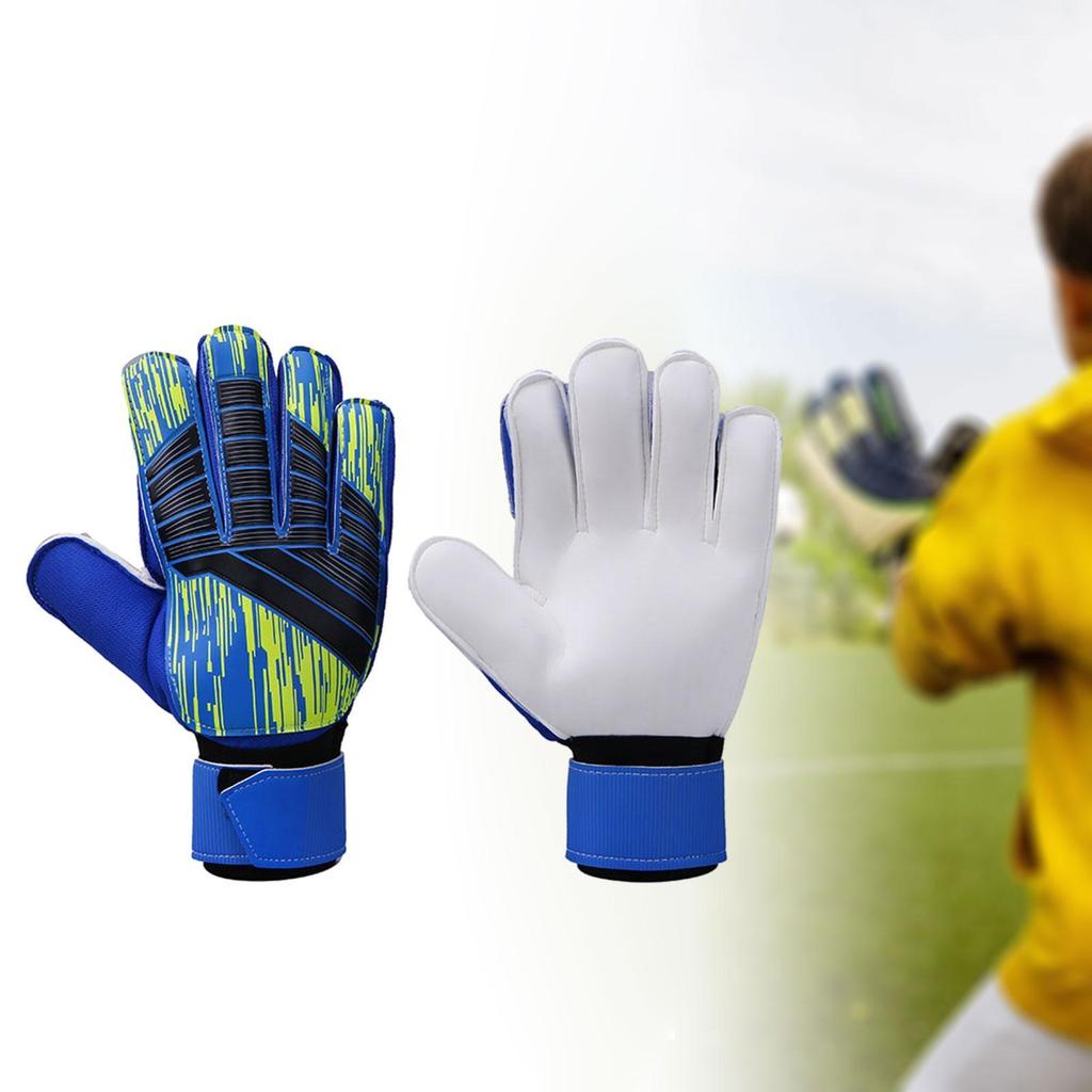 Torwarthandschuhe Verstellbar Vollfinger Verdickt Rutschfest Fingerschutz für Damen Herren Fußball Fußball Sport