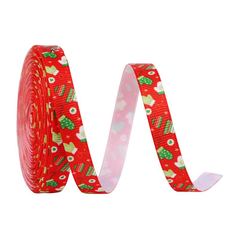 10 Yards 10mm Weihnachtsband Geschenkverpackung Polyesterband Schleife Neujahrsparty Handgemachte Geschenke Dekoration DIY Bastelmaterial