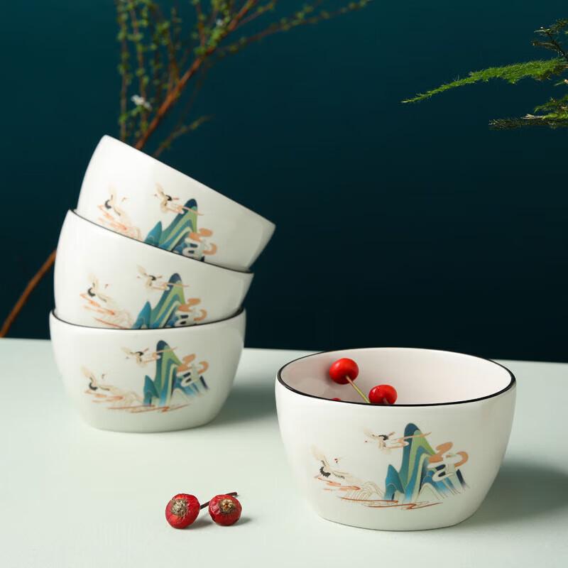 

BAILOCK Blue Cloud Crane Ceramic Dinnerware Set