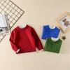 2025 Kids' Fake Cardigan Round Neck Sweater - Spring/Autumn/Winter, Korean Style Parent-Child Outfit