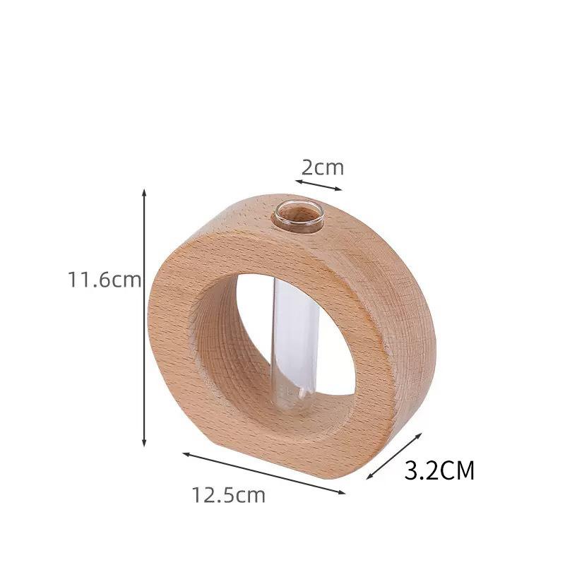 

Деревянный гидропонный цветочный горшок Домашняя ваза Декор Прозрачный имитация стекла Беспочвенные горшки для растений Горшок для зеленых растений для украшения дома