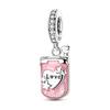 925 Silver Charm Beads Love Heart Charms Pendant Fit Bracelet DIY Women Valentine's Day Jewelry Gift