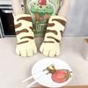 Adorable Cat Paw Long Cotton Microwave Oven Gloves - Heatproof, Anti - Slip & Perfect for Baking