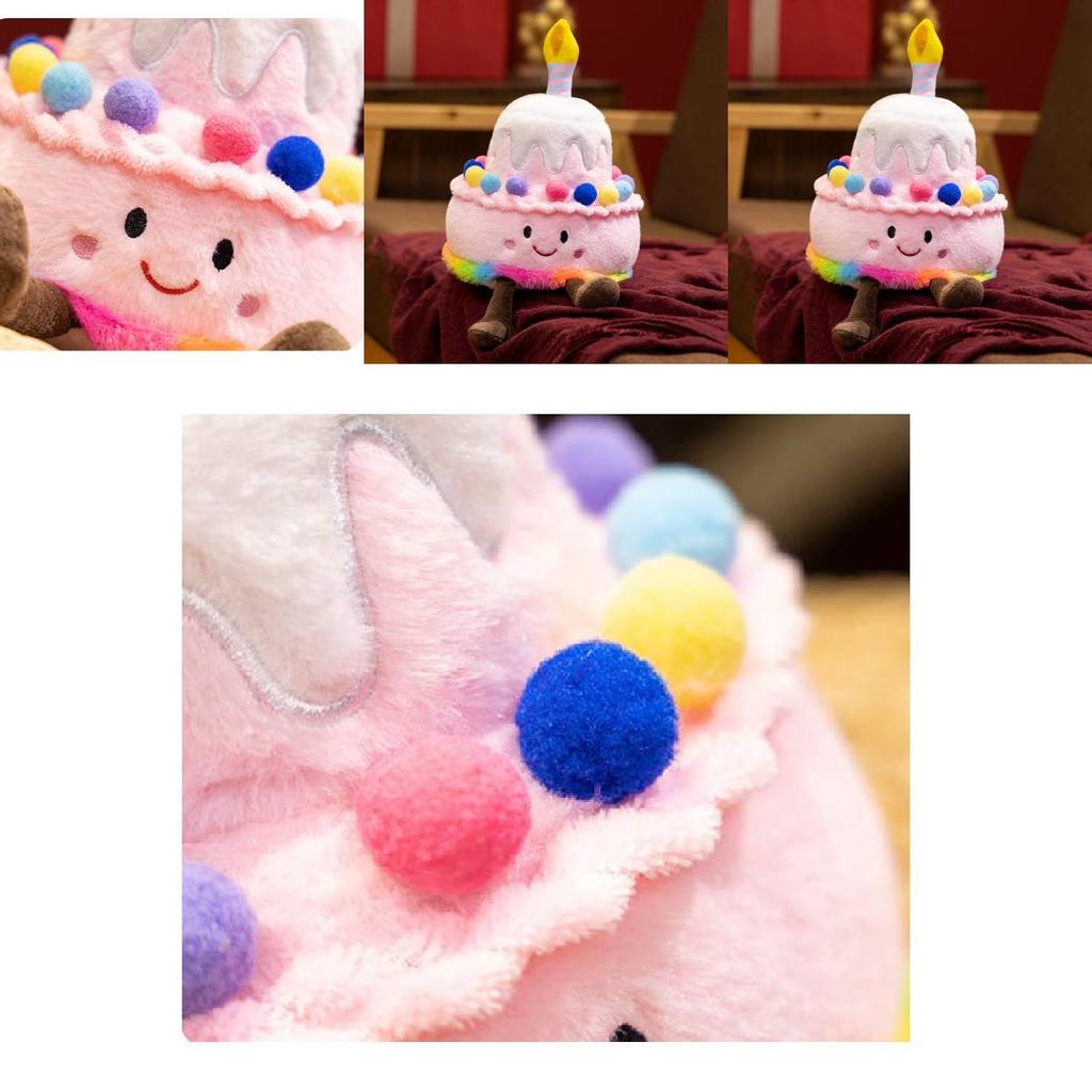 Entzückender Regenbogen-Kuchenring-Puppe Weiches Plüschtier Für Feiertage