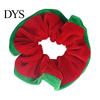 Velvet Hair Scrunchies for Christmas Scrunchies, Soft Elastic Ties Women Girls, Lightweight Cute Gifts Friends Contrast Color Ponytail Holder
