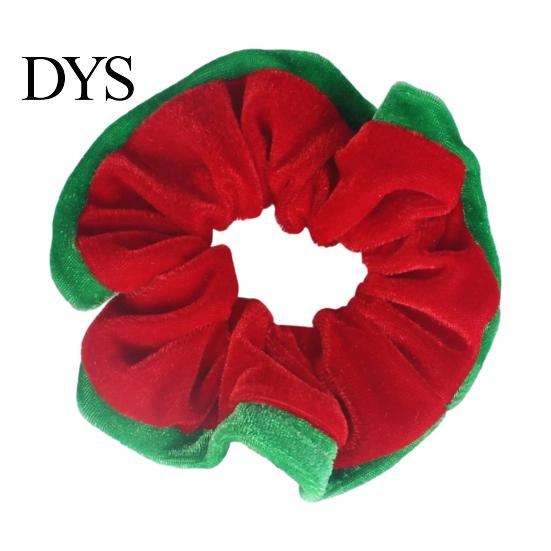 Velvet Hair Scrunchies for Christmas Scrunchies, Soft Elastic Ties Women Girls, Lightweight Cute Gifts Friends Contrast Color Ponytail Holder