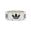 GUCCI Adidas X Gucci Collaboration Collection 925 Sterling Silver Rings Unisex Silver 702766-J8400-0728