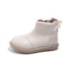 2024 Children Leather Shoes for Girl Autumn New Fashion Versatile Korean Style Soft Anti-slippery Side Zipper Casual Short Boots