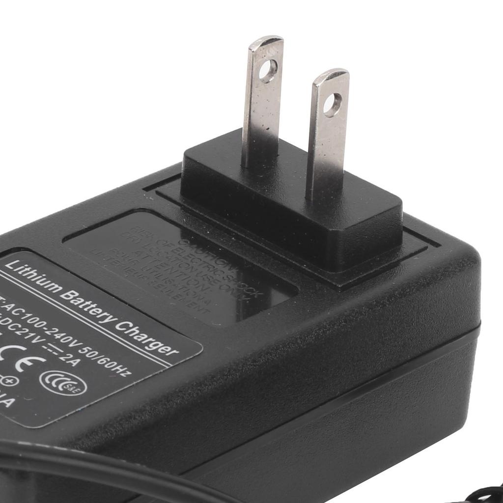 21V 2A Lithium Battery Charger AC Adapter Overvoltage Protection