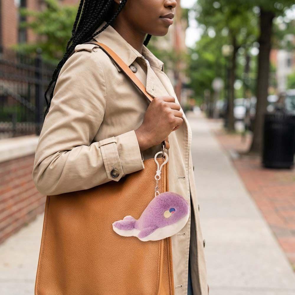 Bag Charms Whale Plush Doll Fluffy Soft Whale Plush Key Ring Whale Plush Pendant Handbag