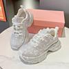 Fashion 5cm Fashionable and Breathable Women's Vulcanize Shoes with Thick Bottom Low Cut Casual Sneakers for Leisure and Sports