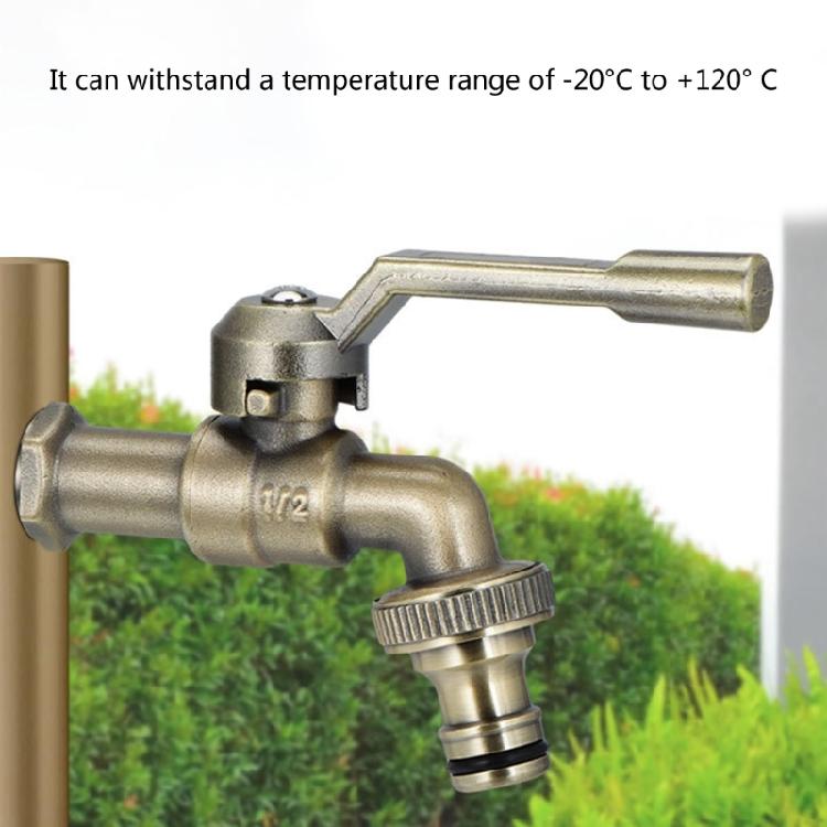 Metal Outdoor Garden Faucet Freeze Resistant Large Water Flows Spigot Easy Installation Strong Garden Water Valves