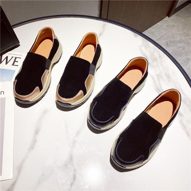 Damen Plateau-Loafer, lässig, elegant, schwarz, zum Reinschlüpfen, dicke Sohle, Shake-Schuh, Übergröße, Sneakers, Sportschuhe