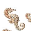 3Pcs Seahorse Wooden Wall Hanging Set, Hawaiian Beach Style, Boxwood Crafted Tropical Party Decor, Coastal Home Bath Ornament, Gift for Beach Lovers