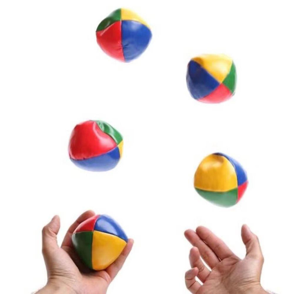 PU Leather Juggling Ball With 4 Panel Design Circus Ball Clown Juggle Ball Kids and Adults