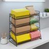 Countertop Storage Counter spaceSaving 4-Tier Display Rack Metal for Pantry