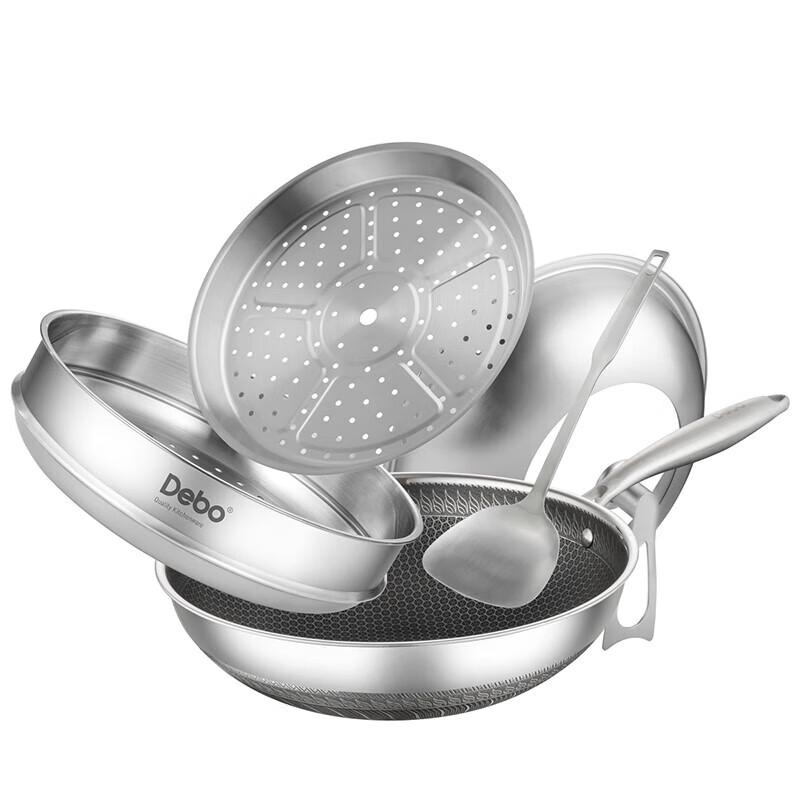 Debo 316 Edelstahl Waben-Wok
