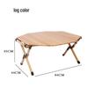 OEING Beech Wood Portable Roll-Up Camping Table