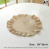 Minimalist Stripe Ruffle Placemat Coffee Table Mat, Baking Food Photography Napkin Home Desktop Decoration&