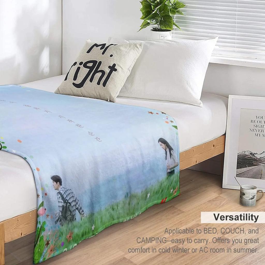 Hometown Cha Cha Cha Kdrama - Kim Seon Ho Throw Blanket Soft Big Blanket Polar blanket