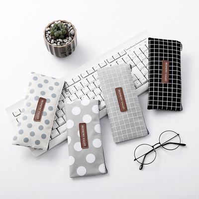 Floral Canvas Zipper Pencil Cases Fabric Flower Tree Pencil Pen Bags School Supplies Stationery