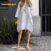 Damenmode Sommer Frühling Einfarbig Druck Freizeitkleider