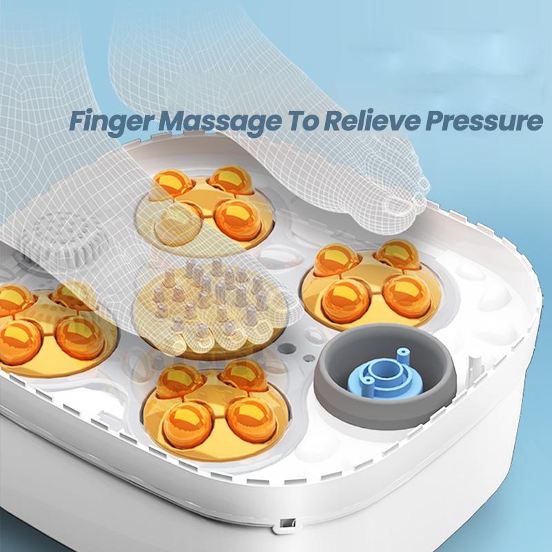 JINKAIRUI Foot Bath Foldable Fully Automatic Foot Massager Roller Electric Foot Bucket Hot Compress Foot Massage Machine