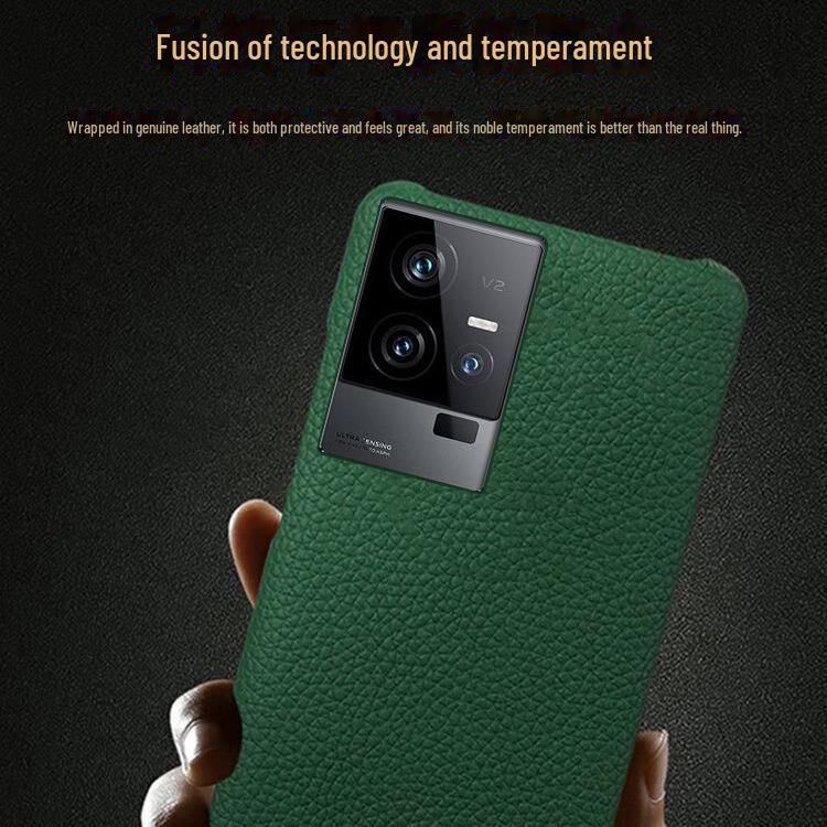 iQOO Z8 Leather Litchi Pattern Half-Cover Case