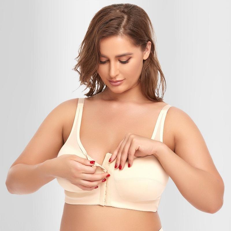 Bügel-BH aus Spitze mit großem Cup und Frontverschluss, dünner Stil, europäischer und amerikanischer Übergrößen-BH