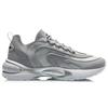 Li Ning Synthetic Leather, TPU Slip Resistant Abrasion Resistant Low Top Running Shoes Men's Snow Gray ARHQ063-4