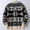 Casual Cardigan Sweaters for Men Vintage Chunky Warm Shawl Collar Long Sleeve Knit Button Down Cardigans Men's Fall Winter Sweater Knitted Outwear