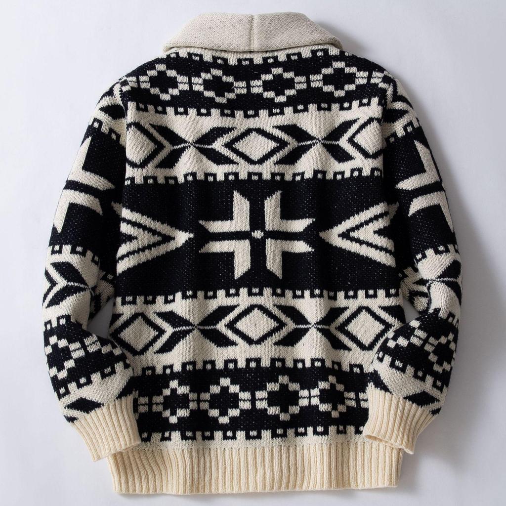 Casual Cardigan Sweaters for Men Vintage Chunky Warm Shawl Collar Long Sleeve Knit Button Down Cardigans Men's Fall Winter Sweater Knitted Outwear