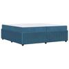Bed Frame with Mattress Blue 200 x 200 cm Fabric