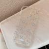Gentle Blue Floral Suitable for Apple 16 Promax Mobile Phone Case 17 Fresh and Beautiful Iphone14 Glitter 11 Transparent