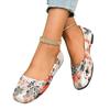 Ladies Shoes Summer 2025 High Quality Fashion Women's Printed Square Toe Flats Soft Sole Casual Shoes Classic Comfortable Shoes