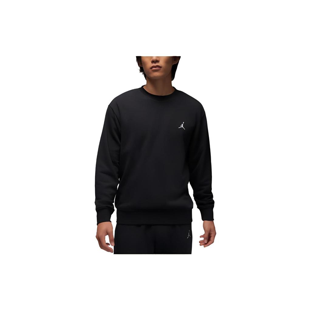 Jordan Solid Print Pattern Crew Neck Long Sleeve Sweatshirt Men Tops Black FQ1865-010