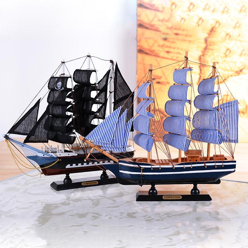 Creative Mediterranean Sailboat Desk Ornament for Students