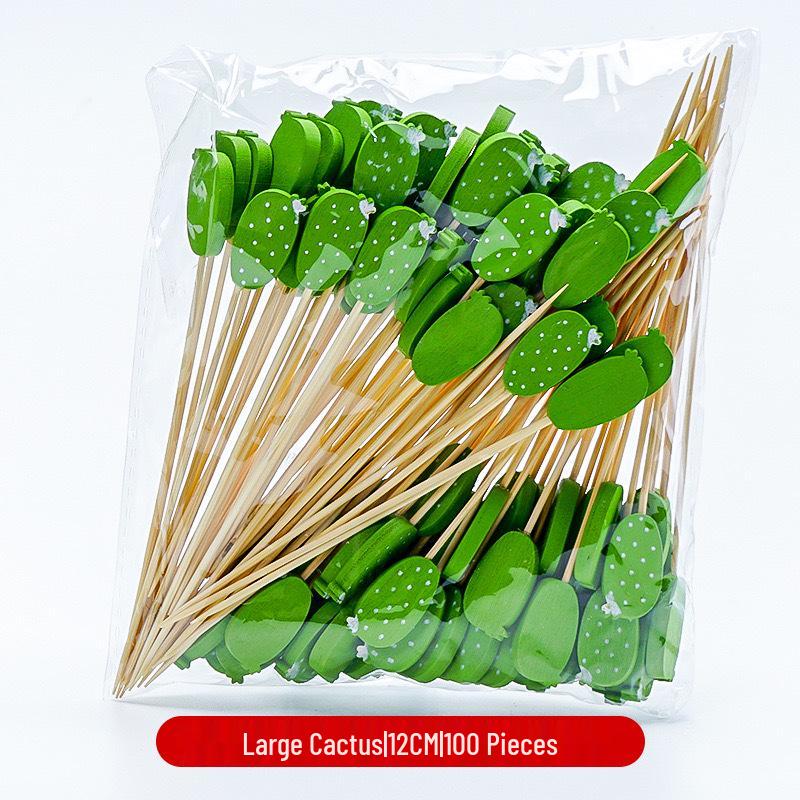 12CM Bamboo Pearl Skewers: Creative Cocktail and Fruit Plate Decor Toothpicks