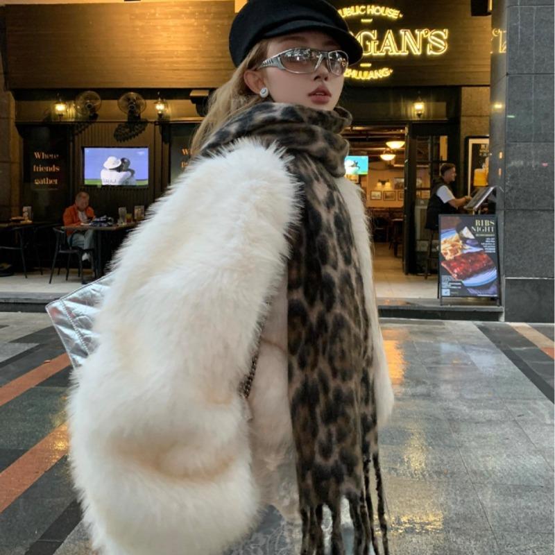 

Новая осенне-зимняя куртка из искусственного меха, короткая универсальная крашеная куртка из меха лисы с острым ворсом, экологичная меховая куртка XXL