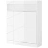 16 Shoe Pair Storage Cabinet With Flip Doors High Gloss White
