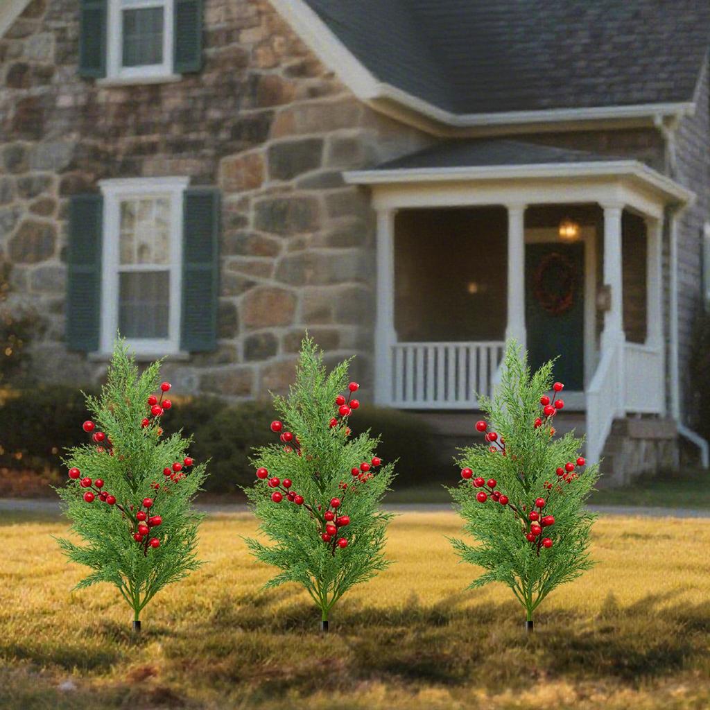 Artificial and Cypress Tree Outdoor Christmas Decoration with Ground Insertion Decorative