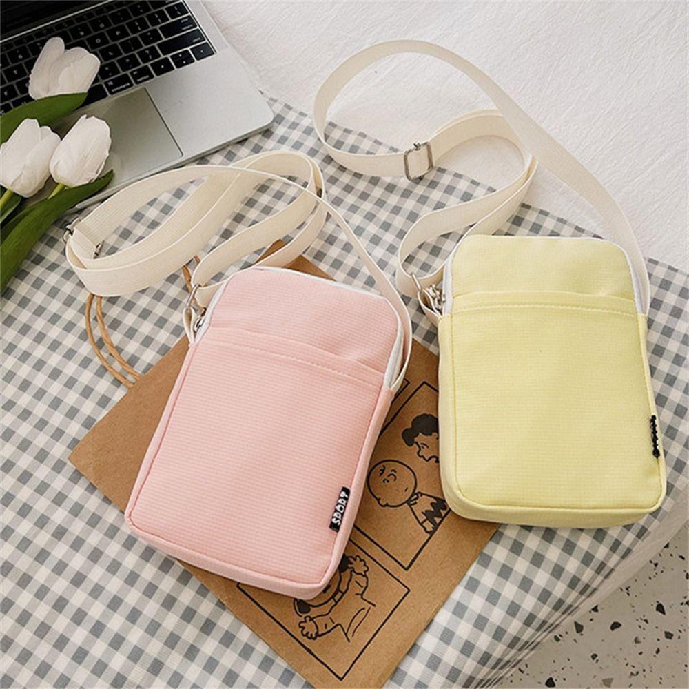 Canvas Phone Purse Crossbody Simple Cell Phone Purse Portable Mobile Phone Bag  for Phone Storage